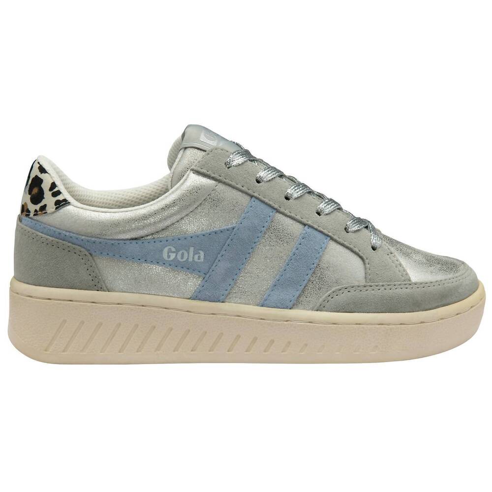 NEW GOLA women's superslam blaze ii sneakers in silver/air/snow leopard - Picture 1 of 5